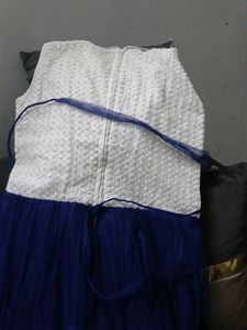 Elegant White Embroidered Ethnic Gown