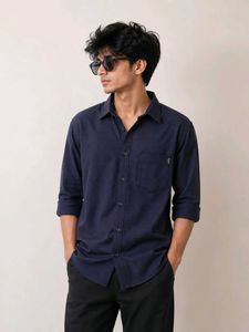 Men's Navy Blue  Shirt