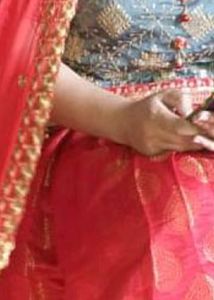 PRESENTING THE MOST ATTRACTIVE DRESS ..TOP GREY GHARARA RED DUPATTA RED