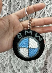 Handmade BMW Crocheted Keychain