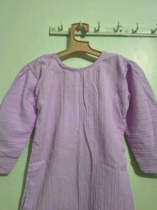 Light Purple Striped Kurta