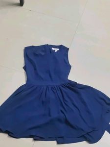 Navy Blue Open Back Mini Dress