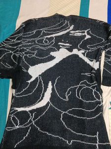 Unique Graphic Knit Cardigan