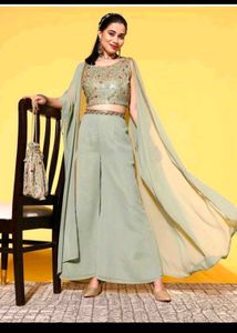 Sage Green Embellished Co-ord Set