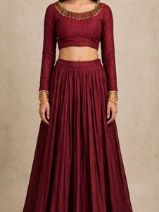 Elegant Maroon Lehenga Choli Set