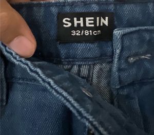 Wide Leg Blue Denim Jeans