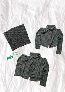 Plaid Co-ord Set: Jacket &amp; Matching Tube To