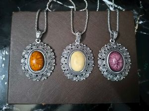 Oxidised Jewellery German Silver Pendent Necklace