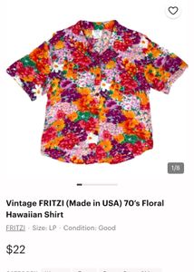 Colorful Floral Print Button-Up Shirt
