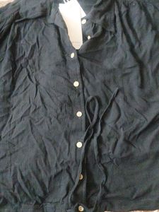 Chic Black Button-Up Top