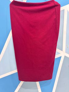 Burgundy Pencil Skirt