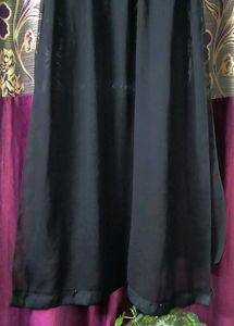Elegant Black Sheer Dupatta pearls lace work