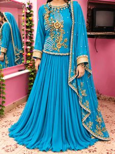 Stunning sea green Embroidered Lehenga Choli