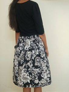 Black and White Floral Dress