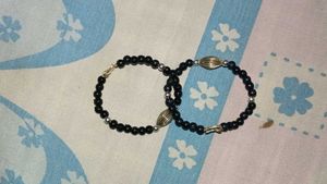 Elegant Black Beaded Bracelets