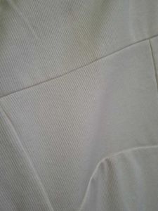 Cream Short Sleeve cropped Top