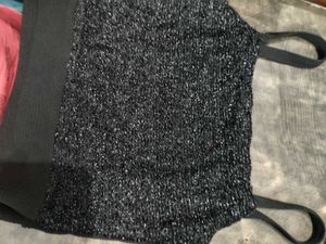 Sparkly Black Spaghetti Strap Top