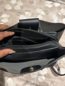 Chic Quilted Black Bucket Bag