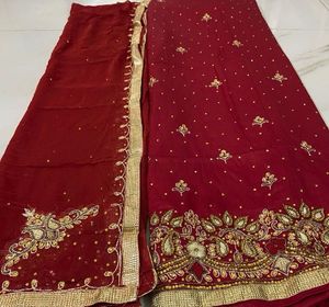 Red & Gold Embroidered Suit Price Negotiable