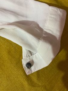 Elegant White Long-Sleeve Blouse