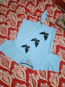 Light Blue Graphic T-Shirt
