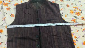 Striped Ethnic  woolen Jacket for men