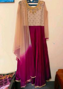 Stunning Magenta Ethnic Gown