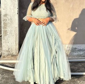 Beautiful sea green skirt and top