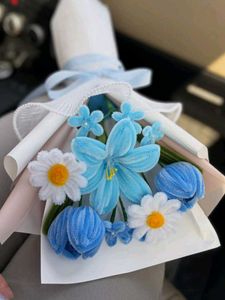 Beautiful Blue Artificial Flower Bouquet
