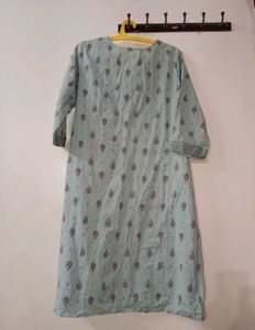 Mint Green Printed Kurti – XXL
