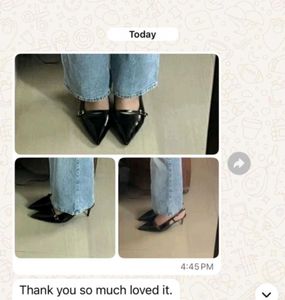 Zara Black Patent Slingback Heels