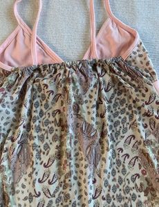 Sheer Paisley Print Camisole Top