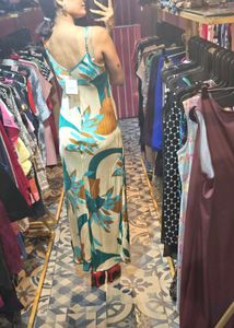 Flowy Tropical Maxi Dress