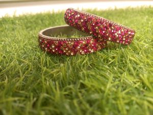 Sparkling Pink &amp; Gold Bangles