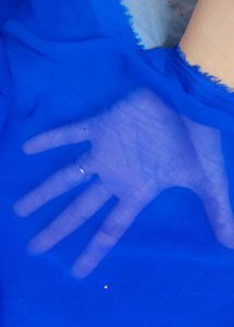 Royal and sky blue Ombre Saree
