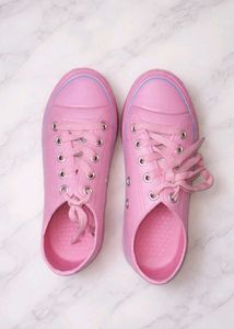 Pink Canvas Sneakers