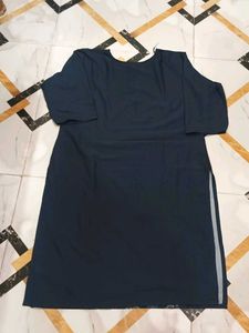 Elegant Navy Blue Printed Kurta