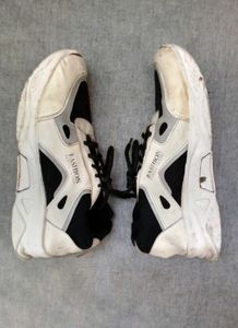 Stylish White and Black Sneakers