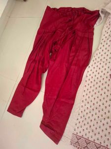 Maroon &amp; White Ethnic Kurta Set