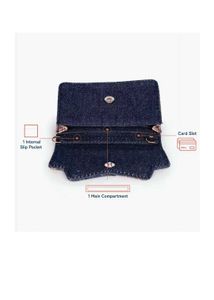 zouk Navy Blue &amp; Cream mini bag
