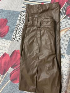 Zara Faux Leather Pants(new condition)