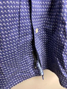 Men's Blue Printed Dress Shirt