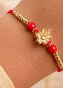Ganesha Charm Rakhi Bracelet 3  pc