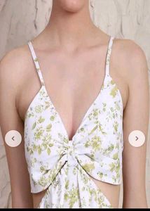 Floral Print Cut-out Mini Dress size  82 cm xs