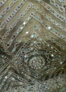 heavy mirror work lehenga