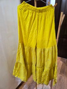 🇮🇳Freedom Sale🇮🇳Yellow Tiered Palazzo Pants