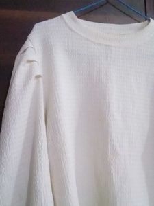 Elegant White Textured Top