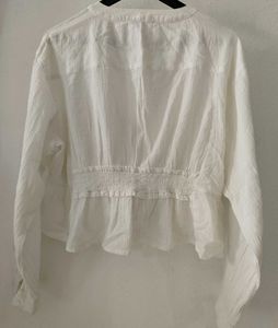 Chic White Peplum Blouse