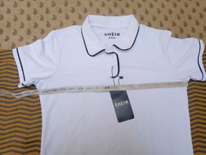 Branded  Polo Shirt with Navy Trim