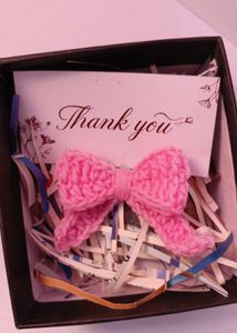 Handmade Pink Crochet Hair Bow